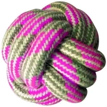 Іграшка для собак Croci PASTEL м'яч із каната рожевий 7.5 см (C6198689): undefined undefined
