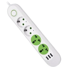 Сетевой фильтр Voltronic F01U, 2роз EU + 2роз Universal, 3*USB White (F01U-White): Количество розеток, шт 4