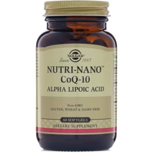 Solgar Nutri-Nano CoQ-10 Alpha Lipoic Acid 60 caps Солгар Нутрікоензім Q-10 з альфа-ліпоєвої кислотою: Тип Коензим