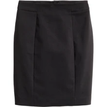 Спідниця H & M 3530884 42 чорна олівець до середини стегна: Матеріал бавовна
