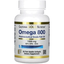California Gold Nutrition Omega 800 Омега-3 30 рибних капсул: Тип Омега 3
