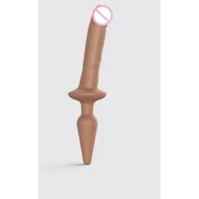 Анальная пробка с дилдо Strap-On-Me Switch Plug-In Realistic Dildo Caramel - S: Для кого Унисекс