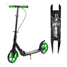 Самокат Best Scooter Wolf зеленый (W-76565): Количество колес 2
