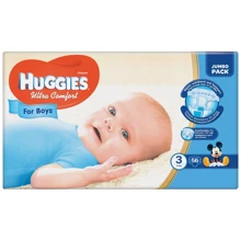 Huggies Ultra Comfort 3 (5-9 kg) Jumbo 56 Boy: Тип Подгузники