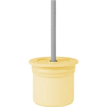 Чашка-контейнер MinikOiOi із силіконовою трубочкою Mellow Yellow/Powder Grey (101100103): Виробник MinikOiOi