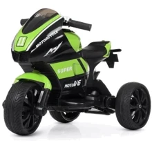 Детский электромотоцикл 3 колесный Bambi Racer Yamaha зеленый (M 4135EL-5): Вид мотоцикл