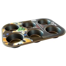 Форма для мафінів Gusto GT-3126 26x17x2.8см 6шт (100070): Кришка Нет