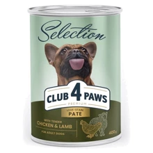 Вологий корм Club 4 Paws Premium Selection Adult Dog паштет з куркою та ягнятим для дорослих собак 400 г (4820215368681): Тип Паштет