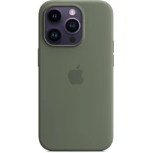 Чехол для iPhone Apple Silicone Case with MagSafe Olive (MQUH3) for iPhone 14 Pro: Цвет зеленый
