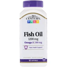 21st Century Fish Oil, Maximum Strength, 1200 mg, 90 Softgels: Тип Омега 3