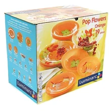 Столовий сервіз Сервіз Luminarc Pop Flo Orange C9033 (19 пр.): Кількість персон 6