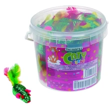 Игрушка для кошек TATRAPET Caty funny Мышка с перьями 5 см 40 шт. ведро (584.61): undefined undefined