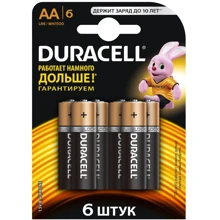 Батарейки Duracell Basic AА алкалиновые 1.5V LR6 6шт. (5000394107458): undefined undefined
