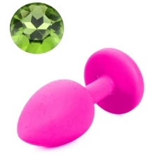 Силиконовая анальная пробка с кристаллом Silicon Pink 10 ( размер S ), SKN-SIL-PINK 10: Для кого Унисекс