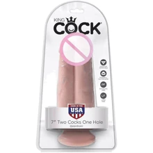 Двойной фаллоимитатор King Cock 7 Two Cocks One Hole: Назначение Для двойного проникновения