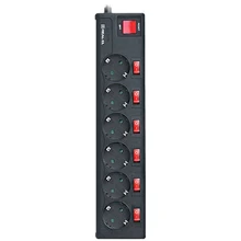 Сетевой фильтр REAL-EL RS-6 Extra 5м: Количество розеток, шт 6