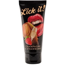 Лубрикант оральный Lick-it Champagne & Strawberry, 100 мл: Для кого Унисекс