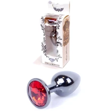 Анальна пробка із кристалом BOSS of TOYS Boss Series - Jewellery Dark Silver PLUG Red S, BS6400028: Для кого унісекс