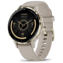 Смарт-часы Garmin Venu 3S Soft Gold Stainless Steel Bezel with French Grey Case and Silicone Band (010-02785-02): Дисплей 1.2" AMOLED (390x390)