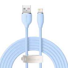 Кабель Baseus USB Cable to Lightning Jelly Liquid Silica Gel 2.4A 2m Blue (CAGD000103): Тип USB Cable - Lightning