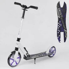Самокат детский Best Scooter с PU колесами, зажимом руля и 1 амортизатором White/Purple (88916): Количество колес 2