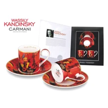 Кофейный набор Carmani Ст. Кандинский За и против: 2 чашки на 120 ml с блюдцами (046-0103): Производитель Carmani