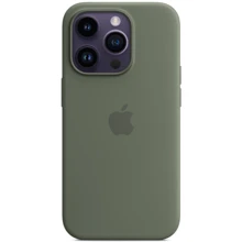 Чехол для iPhone TPU Silicone case with Magsafe Olive for iPhone 14 Pro: Цвет зеленый