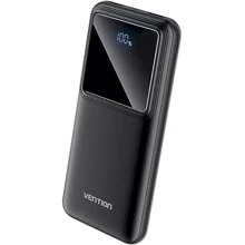 Зовнішній акумулятор Vention Power Bank 10000mAh LED Display 22.5W Black (FHKB0): Ємність батареї, мАг 10000