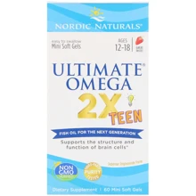 Nordic Naturals Ultimate Omega 2X Teen, Strawberry, 60 Mini Soft Gels (NOR-06110): Тип Омега 3