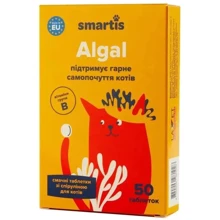 Харчова добавка Smartis Algal для котів зі спіруліною 50 шт (981028): Вид Таблетки