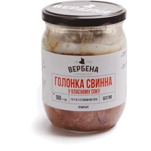 Консервы Вербена Рулька свиная в собственном соку 500 г (4820209620061): Вес нетто 500 г