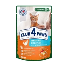 Влажный корм Club 4 Paws Premium Sensitive Epikur Adult cats для кошек с чувствительным пищеварением курица в соусе Epikur 12х80 г (4820215365666): Тип Паучи