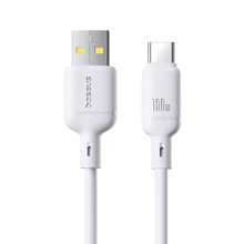 Кабель Baseus USB Cable to USB-C Silky Series 100W 1m White (P10377703213-00): Тип USB Cable - USB-C