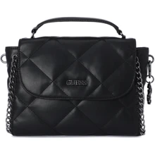 Жіноча сумка-сетчел Guess Khatia Top Handle Flap чорна (HWQM8381200-BLA): Стать Женский