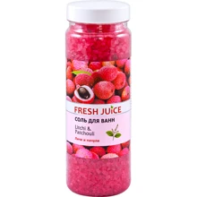 Fresh Juice Litchi & Patchouli Соль для ванн личи и пачули 700 g: Назначение Ароматизация, Очищение