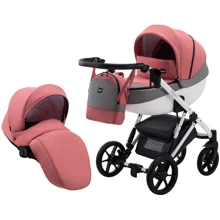 Коляска 2 в 1 Bair Next White Soft 53 кораловий: Тип коляски Универсальная коляска (2-в-1)