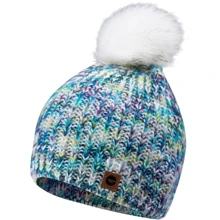 Женская шапка Hi-Tec Lady Vikna (LADY VIKNA-WHT/BLU/LIME MELANG) зеленая: Производитель Hi-Tec