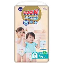 Трусики-подгузники GOO.N Premium Soft для детей 9-14 кг, 4 (L), 44 шт: Тип Подгузники-трусики