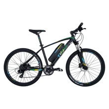 Электровелосипед Trinx E-Bike X1E 26" рама-17" Matt-Black-Green-Blue (X1EMBGB): Цвет черный