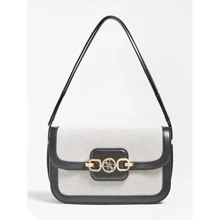 Жіноча сумка через плече Guess Hensely Cnvrtble Shoulder Bag чорно-біла (HWHS8113210-BML): Стать жіночий