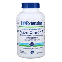 Life Extension Omega Foundations Super Omega-3 120 Softgels Супер Омега-3: Тип Омега 3