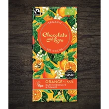 Чорний шоколад Chocolate and Love органічний з натуральною олією апельсина 65% какао 80 г (5060270121879): Вага, г 80