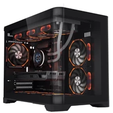 Корпус 1stPlayer UV6-2FCR(AP)-FC(AP) Black: Форм-фактор материнской платы MicroATX/Mini-ITX