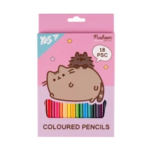 Карандаши цветные Yes 18 цветов Pusheen розовый (290733): Тип Цветные