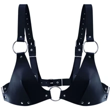 Лиф из натуральной кожи Feral Feelings - Bikini Top Black: Для кого Для женщин