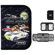 Пенал Kite без наполнения 1 отделение 2 отворота 622 Hot Wheels (HW24-622): Год выпуска коллекции 2024