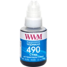 Чорнило WWM Canon GI-490, 140г Cyan (C490C): Колір Cyan