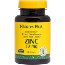 Natures Plus Zinc, Цинк 30 mg, 90 Tablets (NTP3641): Тип Цинк