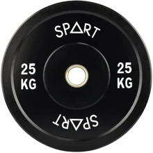Блин для штанги и гантели Spart PL37-25R Бамперный диск 25 кг: Тип Литые (цельные)