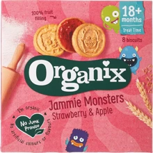 Печенье Organix Джемми Монстр органическое (с 18 месяцев) 8 х 8 г (5024121664212): Вес нетто 64 г